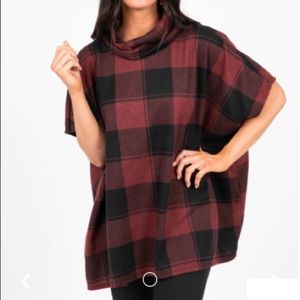 Agnes and Dora Plaid Poncho